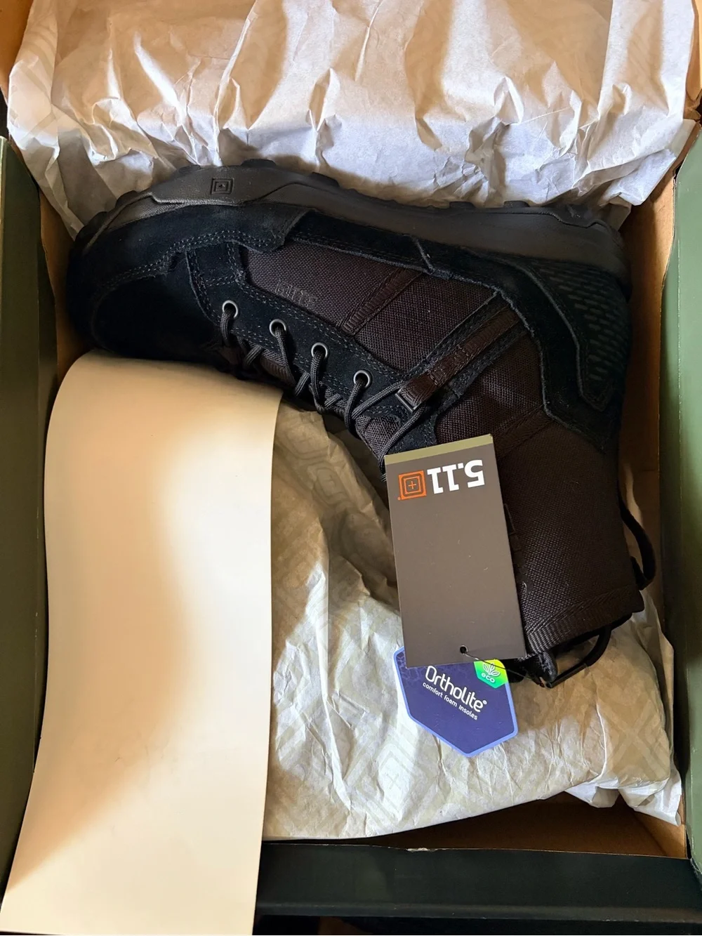 5.11 Tactical Men's Black Lace-Up Side-Zip Duty Boot